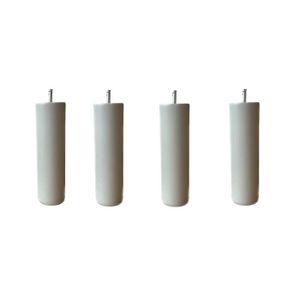 PIED DE LIT 4 pieds cylindriques gris clair 20 cm - Gris clair - Fabriqué en France - Someo