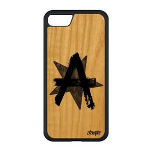 COQUE - BUMPER Coque bois silicone pour iPhone SE 2020 anarchie p