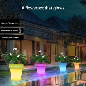 POT LUMINEUX Pot de fleurs lumineux LED étanche pour jardin pis