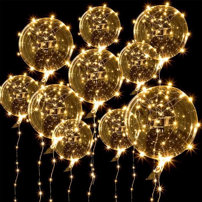 Ballons LED - Achat Ballons lumineux x10 - Rouge pas cher