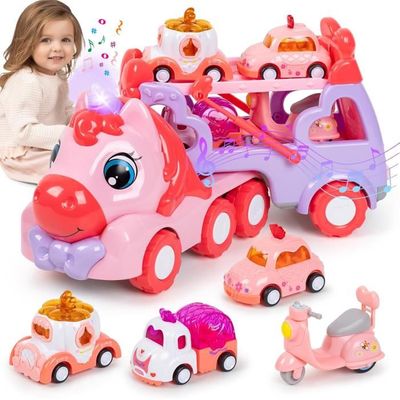 Jouet Enfant 2 3 4 5 6 Ans Garçon, Camion Transporteur Voiture Enfants Cadeau Garcon 2-6 Ans Jouet Garcon 2-6 Ans Idée Cadeau - Jeux - Jouets