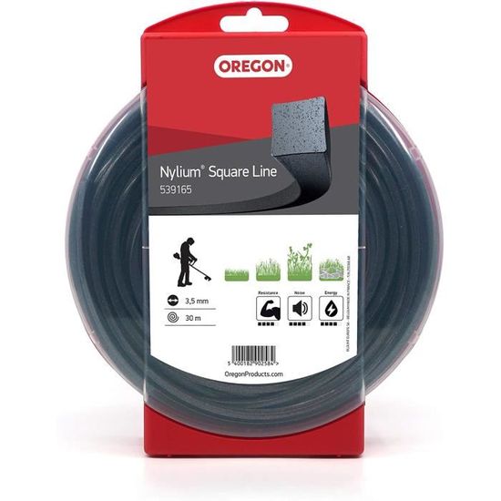Fil De Coupe Carré Nylium Oregon 2.55 Mm - Longueur 42 Cm, Boîte De 100, Pour Débroussailleuse
