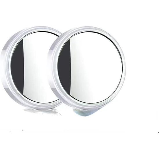 Rétroviseur Angle Mort Auto - 2 Pièces Verre Haute Définition, Adhésif 3M - 360° Réglable