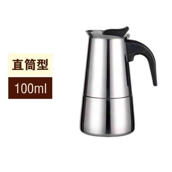 Cafetière Moka Italienne En Inox 2/4/6/9 Tasses - Compatible Induction, Valve Sécurité, Poignée Anti-chaleur
