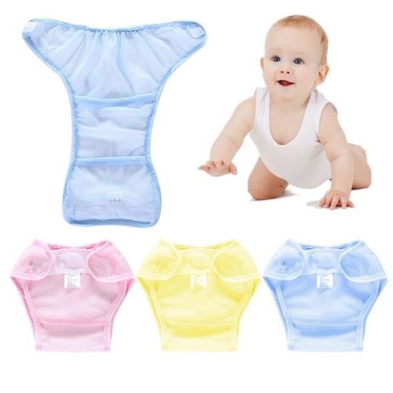 Couche Lavable Bébé Bleu L,Ultra-mince Respirant Pantalon Pour Bébé Enfant Eté MMK75