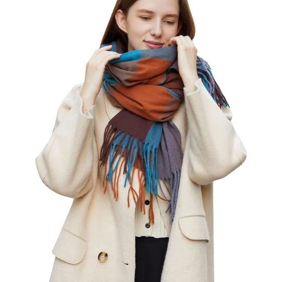 Écharpe Hiver Tricotée Légère Et Chaude - Pashmina Coloré Unisexe Pour Femmes Et Hommes