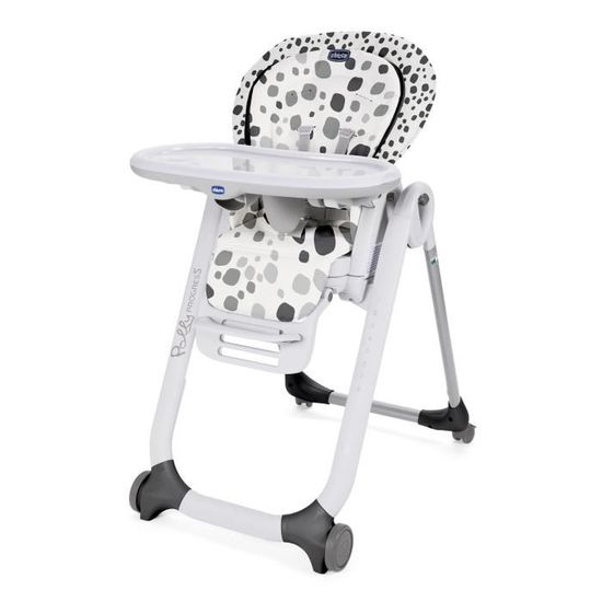 CHICCO Chaise Haute Polly Progres5 4 Roues - Anthracite - Dès la naissance