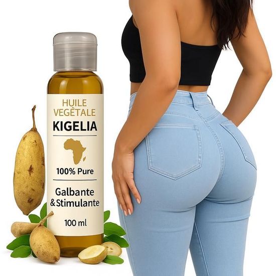 Huile Pure De Kigelia Africana 100 Ml - 100% Naturelle - Pour La Courbe Et La Silhouette - Neuf