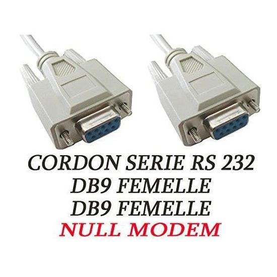 Cordon Pour Donnees Serie Rs232 Db9 Femelle Vers Db9 Femelle Cablage Croise Null Modem Prix Pas Cher Cdiscount