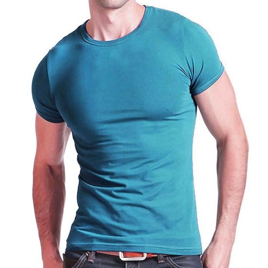 TiaoBug T-Shirt Compression Garçon Manches Courtes Col V – Tee Shirt Sport Fitness Running Séchage Rapide 5-16 Ans