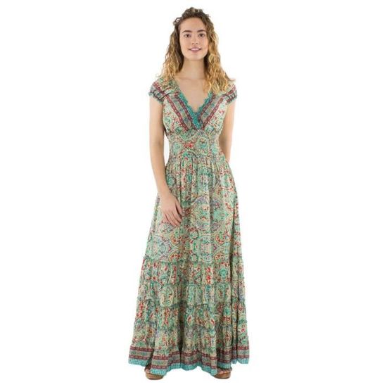 Robe Longue Imprimée Sweet Girl Taille S/M - Manches Courtes, Neuve Sans étiquettes
