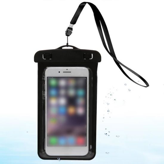 TECHGEAR 2 Pack Pochette téléphone étanche IPX8 pour la natation, sac de  téléphone étanche avec cordon