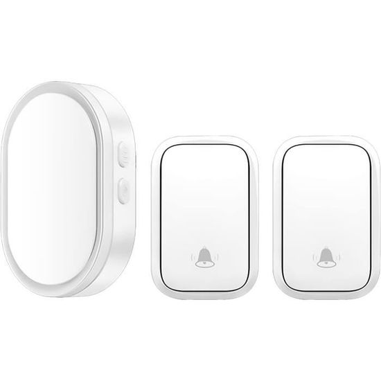 Sonnette Sans Fil Longue Portée, Sonnette D'Entrée De Porte Enfichable ...