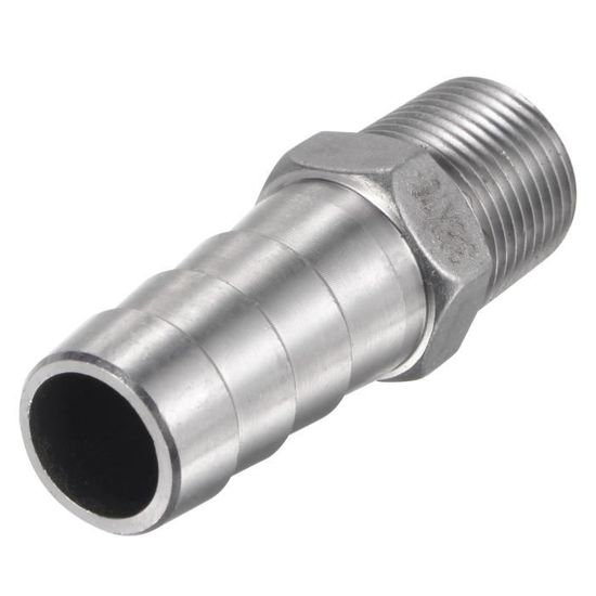 Raccord Cannelé Tuyau Barbillon Laiton 90° Coude 10mm Barbelé X1/2" G