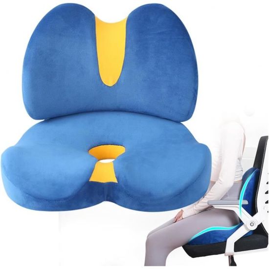 Coussin De Siège Auto En Mousse Mémoire Pour Peugeot 3008 2014-2017 - Noir, Antidérapant - Confort Et Soutien Lombaire - 3