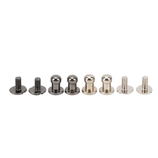 Rivets de maroquinerie Jeu de 200 vis Chicago à tête ronde, en cuivre ...