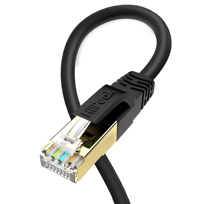 Cable Ethernet Cat 8 LAN RJ45, Cable Internet à Haut Débit de 40 Gbit-s ...