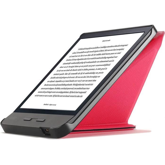 Kwmobile Étui Compatible Avec Tolino Vision 6 Coque   Étui à Rabat Magnétique Tablette EReader Similicuir   Taupe Blanc Bleu Gris