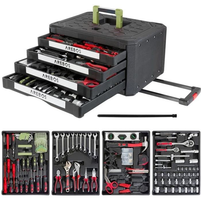 Boîte à outils 300 pièces Boîte à outils Coffret à outils Set à outils