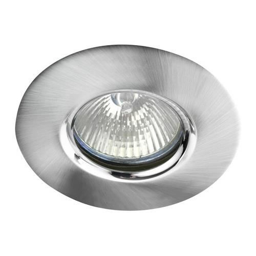 spot encastré rond fixe g5.3 ip65 aric hydro nickel brossé