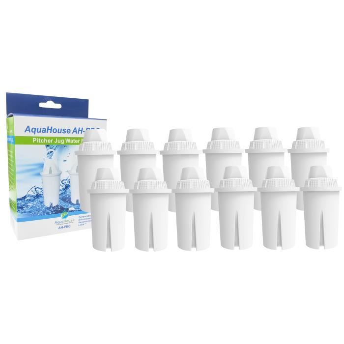 12x AquaHouse Cartouches Filtrantes compatibles pour Brita Classic, Kenwood, Laica, PearlCo, Dafi, Mavea 107007 filtre carafe
