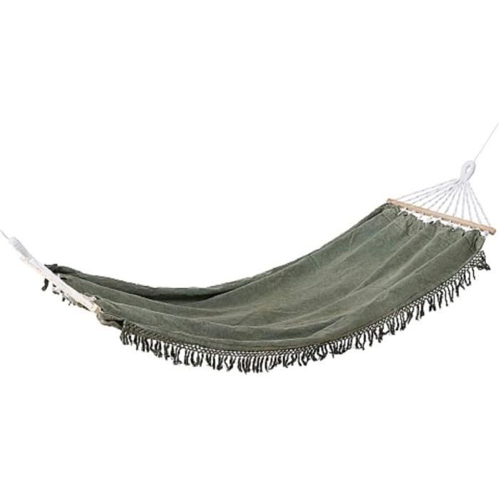 hamac CasaJame Maison Meubles Jardin Décorations Accessoires Chaises Suspendues Hamac à Suspendre Kaki Couleur ave183