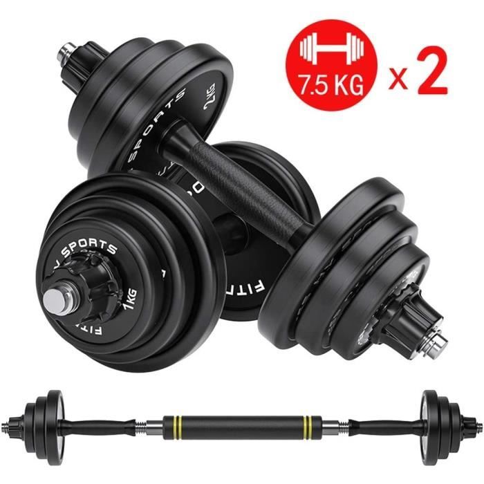 HALTERE Haltè res 5kg X 2,7.5KG X 2 Poids Haltè res ré glables Set Set Fitness haltè res for Les Hommes902