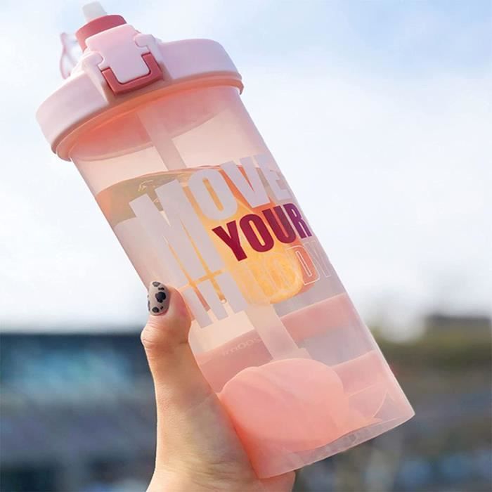 protéine shaker,gobelet anti-fuite avec graduation 800 ml ppour pré-entraînement et maison ou le travail premium bouteille de 51