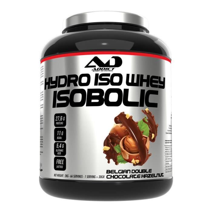 Whey isolate Isobolic Whey - Belgian Double Chocolate Hazelnut 2000g