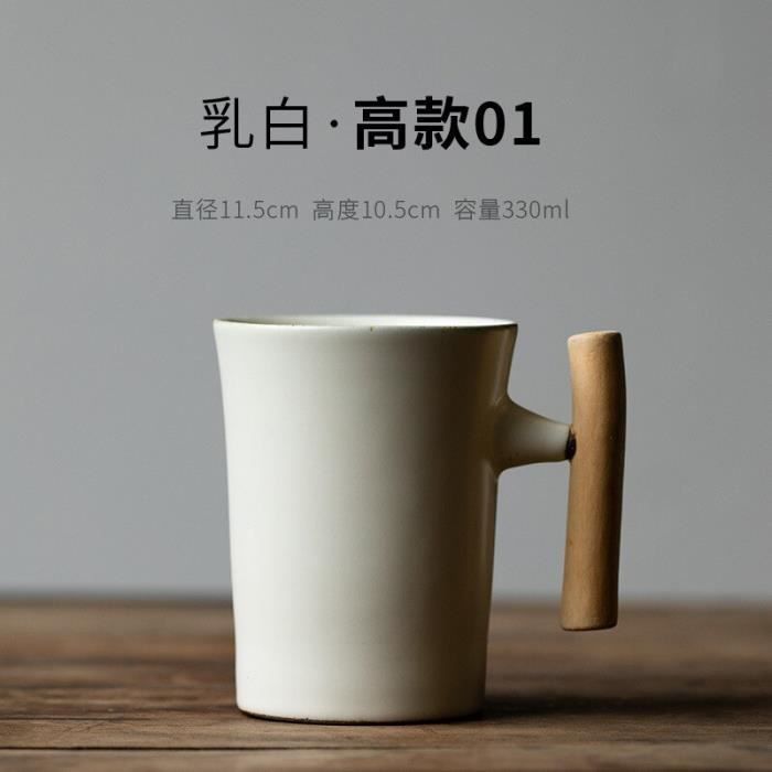 Tasse à café,Tasse à café en céramique Style européen,Couple Simple,grande tasse à café nordique rétro - Type WHITE - 200-400ml