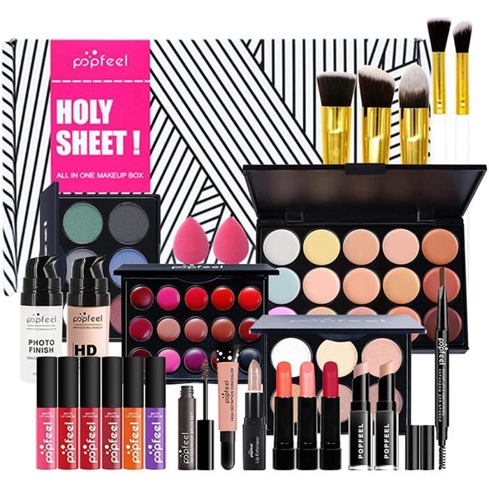 Ensembles de Maquillage, Kit Maquillage Femme Complet Tout-en-Un Kit de Démarrage Essentiel de Maquillage pour Les Femmes Filles Idé