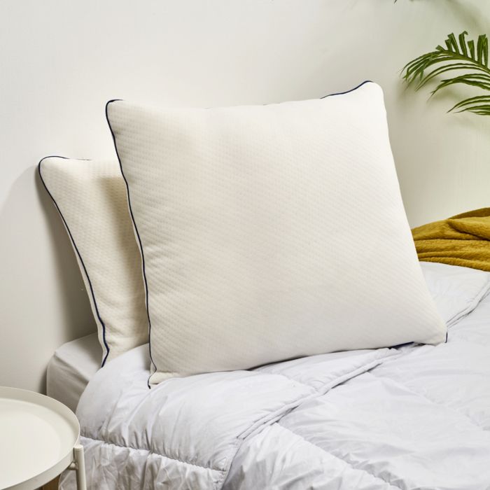 BLEU CALIN Oreiller Mémoire de forme Mixte Premium -Confort sur mesure ouverture zippée -déhoussable - Enveloppe 100% coton -65x65cm