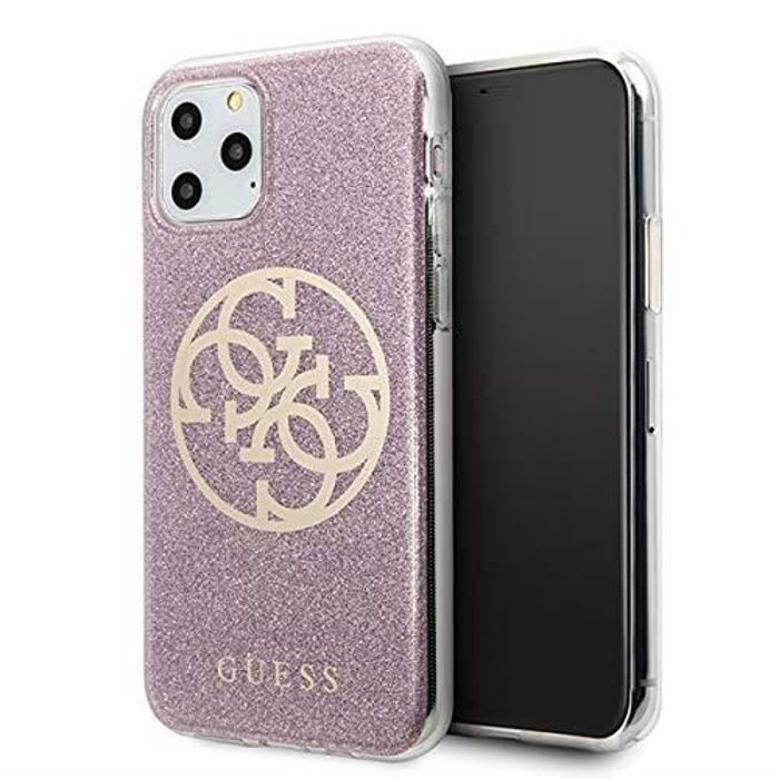 Coque pour Apple iPhone 11 Pro Max Guess Circle 4G rose