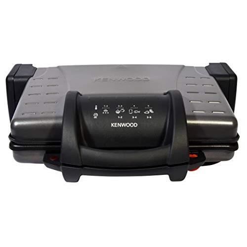 Kenwood hg210 – Grill Compact (2100 W, plaques antiadhésives et amovibles, 3 positions, ouverture 180 degrés, plate 0WHG21000