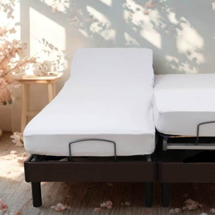 LINANDELLE - Alèse protège matelas imperméable enduction respirante DOUBLE SILENCE - Blanc - 80x200 cm