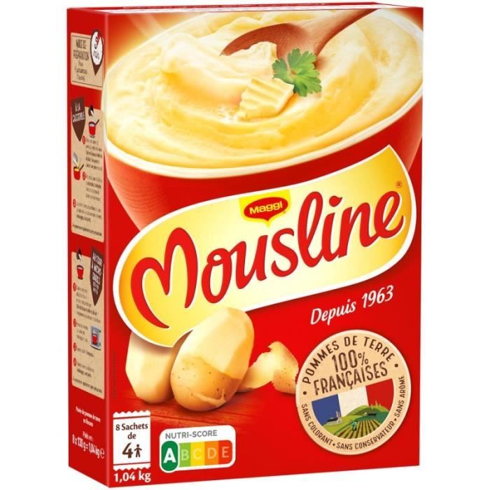 MOUSLINE - Mousline Purée Nature 1Kg - Lot De 3