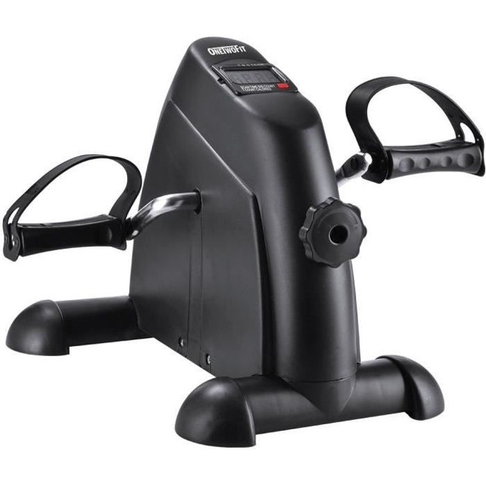 OneTwoFit Mini Vélo d'appartement Portable Pédalier Entraineur Jambes et Bras Fitness Cyclisme Avec Écran LCD OT068
