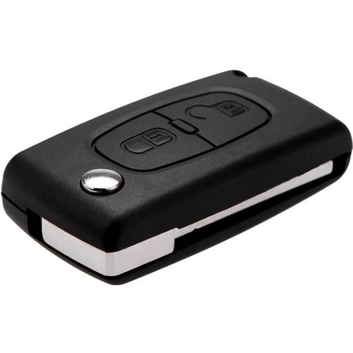 2 Boutons Clé De Voiture Shell Flip À Distance Pliant Clé De Voiture Cas De Remplacement Pliable Clé De Voiture Couverture Pas