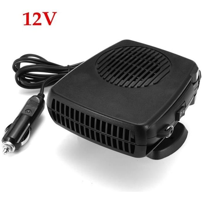 2 en 1 200w Réchauffeur de Voiture Ventilateur de Pare-brise Désembuage Dégivreur Chauffage 12V DC