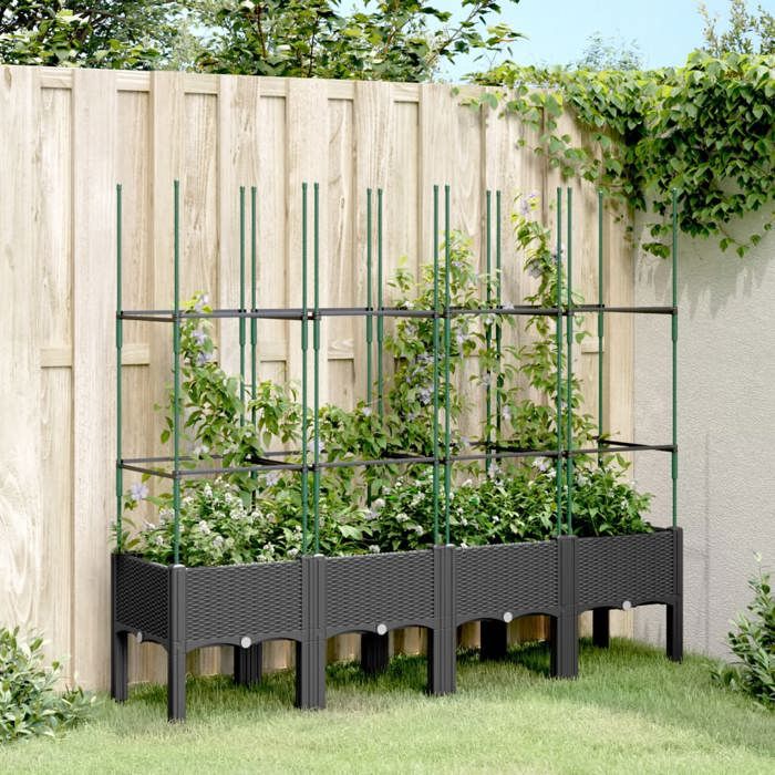 Jardinière avec treillis vidaXL 142 5 cm - vue 8