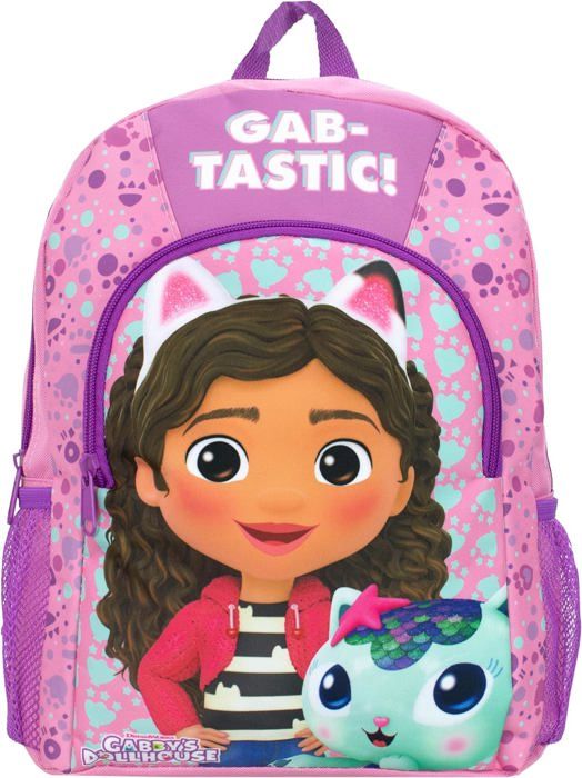 Sac à Dos Gabby's Dollhouse Enfant - Bretelles Réglables, Poche Latérale - Rentrée Scolaire, Violet