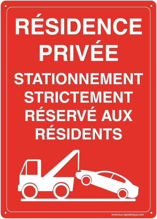 PANNEAU DE STATIONNEMENT INTERDIT (L1017) 300 x 420 mm Matière PVC