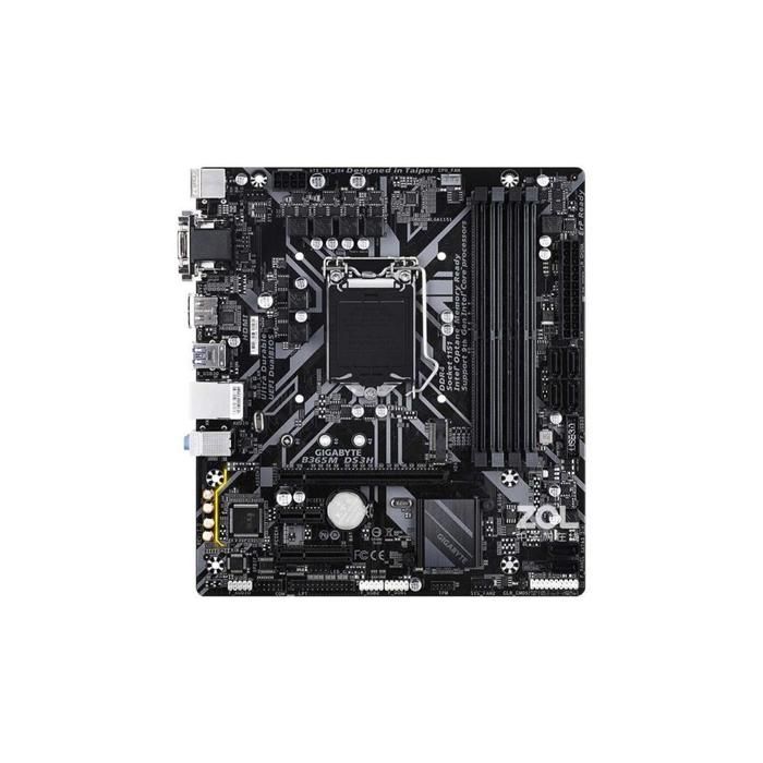 Carte mère GIGABYTE B365M DS3H Intel B365 Socket LGA1151 4xDDR4 SDRAM 64GB Micro ATX - Gigabyte