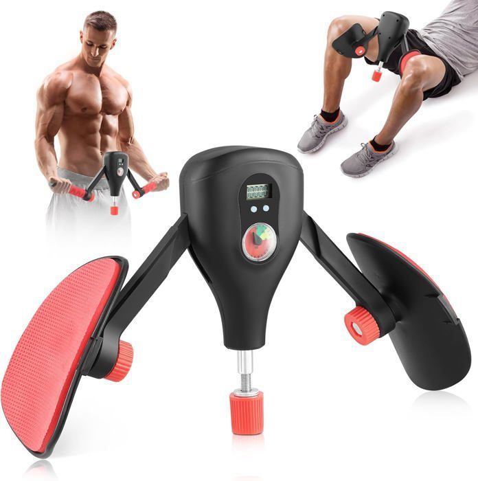 Hip Trainer Avec Bande De Résistance - Appareil De Musculation Pelvien Et Fessier - Écran Intelligent, Rotation 360°, Portable