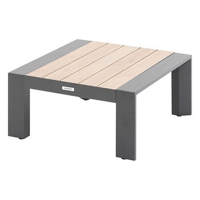 Table basse de jardin petit modèle en aluminium effet bois EVASION et honey - vue 2