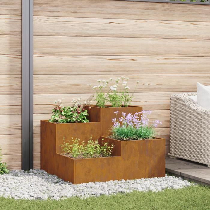 vidaXL Jardinière Acier résistant - vue 3