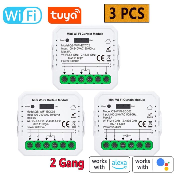 Commutateur Intelligent De Module De Rideau De WiFi RF Pour Le Moteur Electrique De Volet Roulant