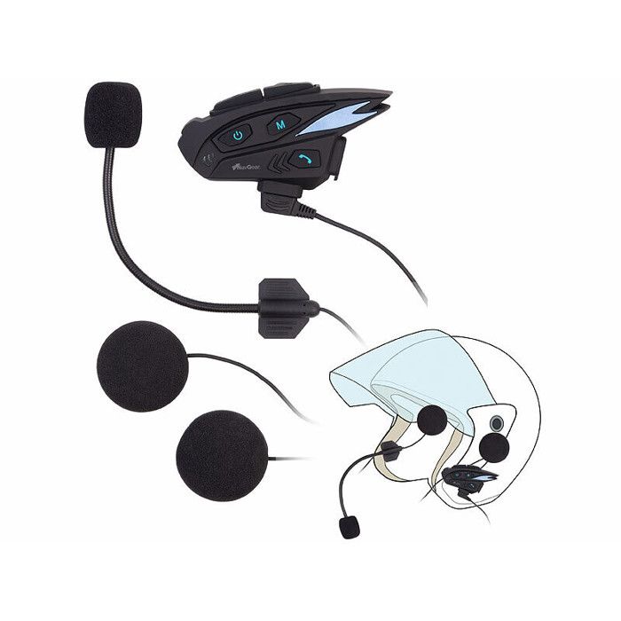 Intercom moto pour jusqu’à 8 personnes avec fonction bluetooth ...