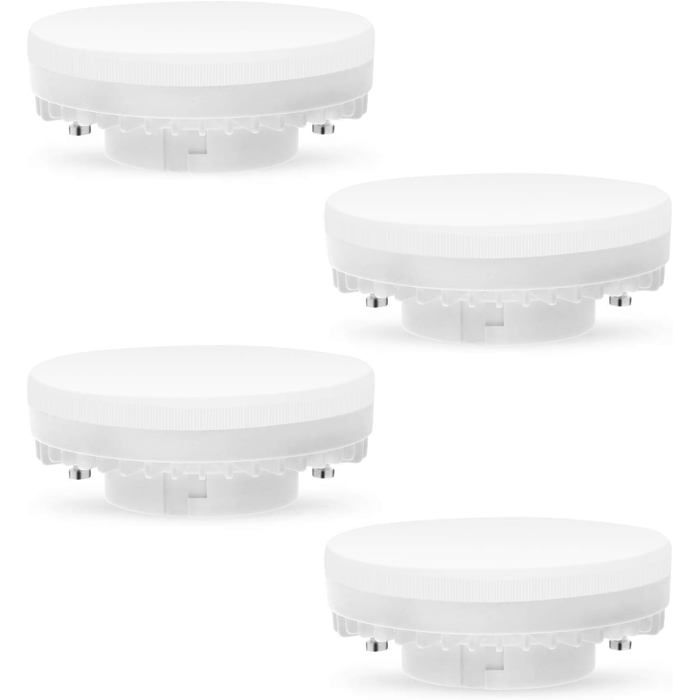 Ampoule GX53 LED 7W 3000K Blanc Chaud Gx53 Eclairage Remplace 50W Ampoules Halogènes GX5.3 ou CFL 9W 13W lampe 560Lumens Lot de 4