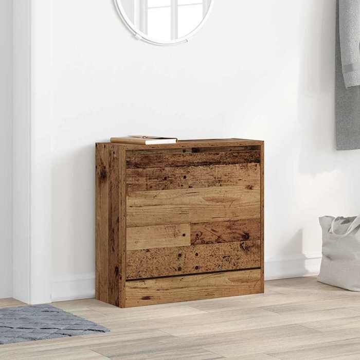 SALE 2026 Meuble à chaussures Marron - Armoire à chaussures avec stockage Bois Ancien 60x21x57cm PRO269798130